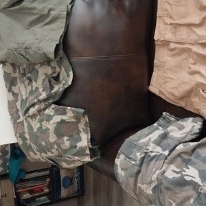 Shorts, t-shirt, sweater etc